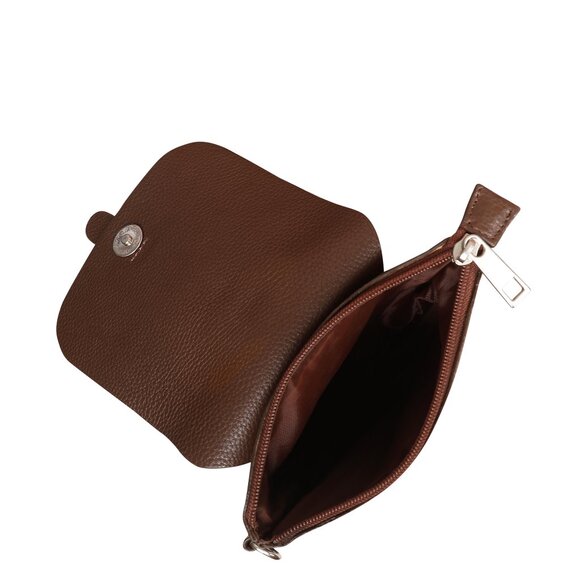 Leather Messenger Bag for Men & Women –Brown Crossbody Shoulder Bag, Side Sling - Picture 5 of 10